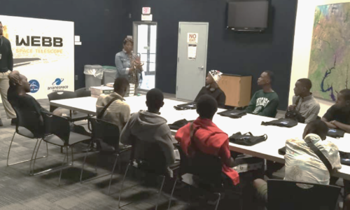 Keny students learning about WEBB Space Telecsope